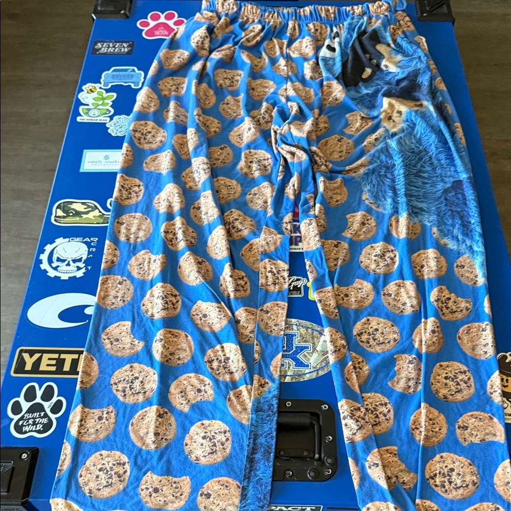 Men’s XXL Blue Cookie Monster Pajamas Pants